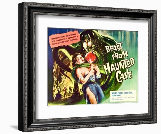 Beast From Haunted Cave, Sheila Carol, (Lobbycard), 1960-null-Framed Art Print