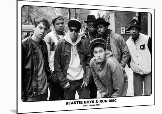 Beastie Boys & Run Dmc- Amsterdam 1987-null-Mounted Poster