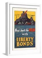 Beat Back the Hun with Liberty Bonds-null-Framed Art Print