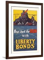 Beat Back the Hun with Liberty Bonds-null-Framed Art Print