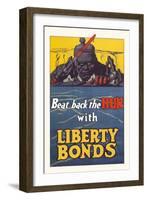 Beat Back the Hun with Liberty Bonds-null-Framed Art Print