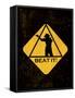 Beat it Sign-null-Framed Stretched Canvas