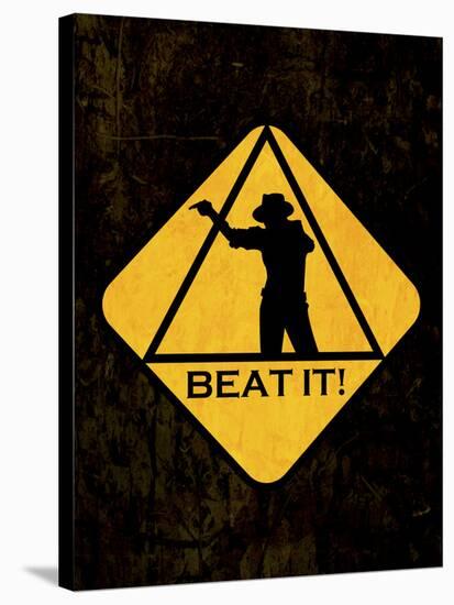 Beat it Sign-null-Stretched Canvas