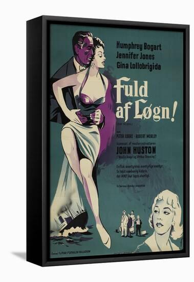 Beat the Devil, Danish Movie Poster, 1953-null-Framed Stretched Canvas