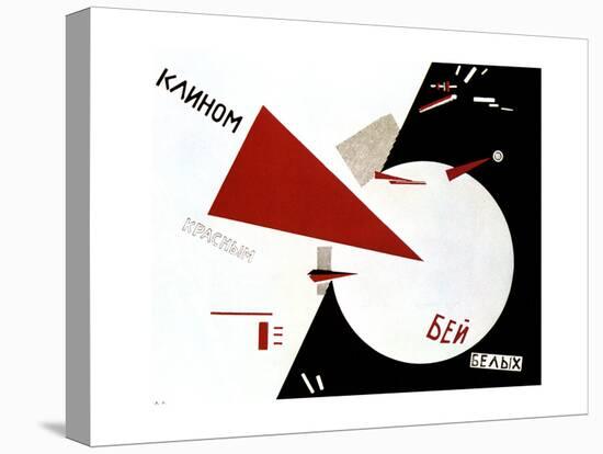 Beat the Whites with the Red Wedge, 1920-Lazar Markovich Lissitzky-Stretched Canvas