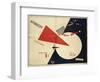 Beat the Whites with the Red Wedge (The Red Wedge Poster), 1919-El Lissitzky-Framed Giclee Print