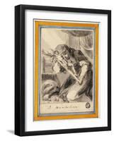 Beata Humbelina with Crucifix, c.1700-Johann Christoph Lischka-Framed Giclee Print