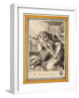 Beata Humbelina with Crucifix, c.1700-Johann Christoph Lischka-Framed Giclee Print