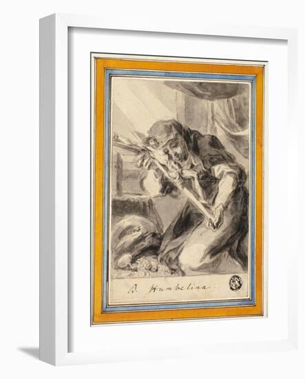 Beata Humbelina with Crucifix, c.1700-Johann Christoph Lischka-Framed Giclee Print