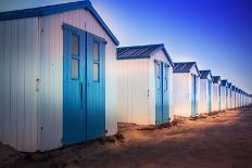 Netherlands, Holland, on the West Frisian Island of Texel, North Holland, Huts on the Beach-Beate Margraf-Photographic Print