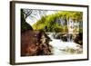 Beaten Track near A Forest Lake and Waterfall in Plitvice Lakes National Park, Croatia-Lamarinx-Framed Photographic Print