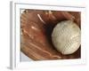 Beaten-Up Baseball in Baseball Glove-null-Framed Photographic Print