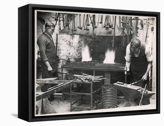 Beating an Iron Rod on an Anvil Having First Softened the Metal in the Roaring Furnace-null-Framed Stretched Canvas