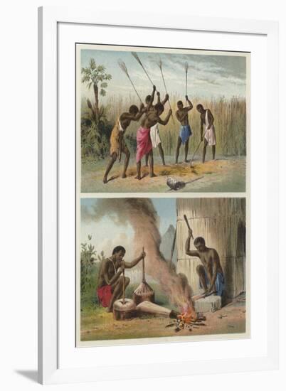 Beating Sorgo, Village Blacksmiths-null-Framed Giclee Print