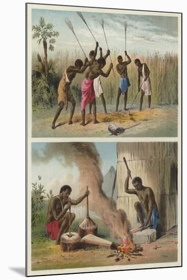 Beating Sorgo, Village Blacksmiths-null-Mounted Giclee Print