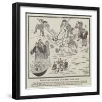 Beating the Foreigners and Burning their Books-null-Framed Premium Giclee Print