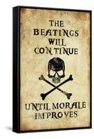 Beatings Will Continue Until Morale Improves Distressed Print Poster-null-Framed Stretched Canvas