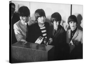 Beatles' at Press Conference in San Francisco Airport-Bill Ray-Stretched Canvas