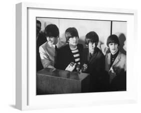 Beatles' at Press Conference in San Francisco Airport-Bill Ray-Framed Premium Photographic Print