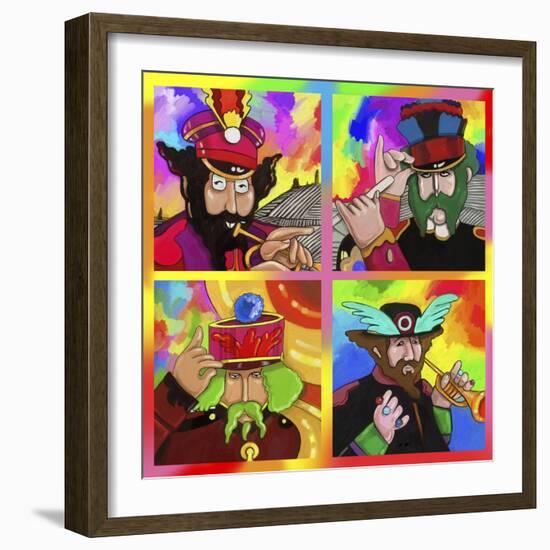 Beatles Sgt Peppers Yellow Sub-Howie Green-Framed Giclee Print