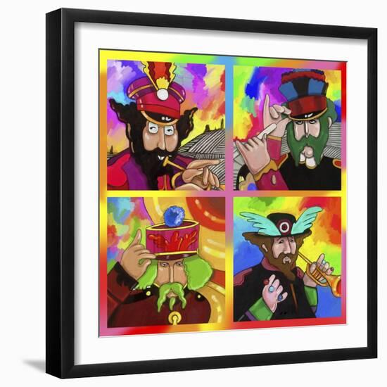 Beatles Sgt Peppers Yellow Sub-Howie Green-Framed Giclee Print