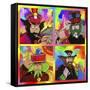 Beatles Sgt Peppers Yellow Sub-Howie Green-Framed Stretched Canvas