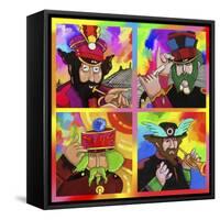 Beatles Sgt Peppers Yellow Sub-Howie Green-Framed Stretched Canvas