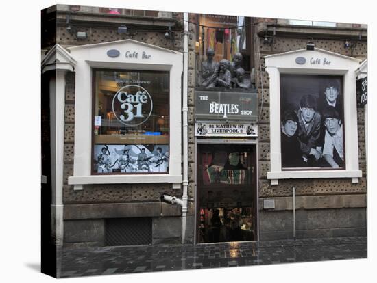 Beatles Shop, Mathew Street, Liverpool, Merseyside, England, United Kingdom, Europe-Wendy Connett-Stretched Canvas