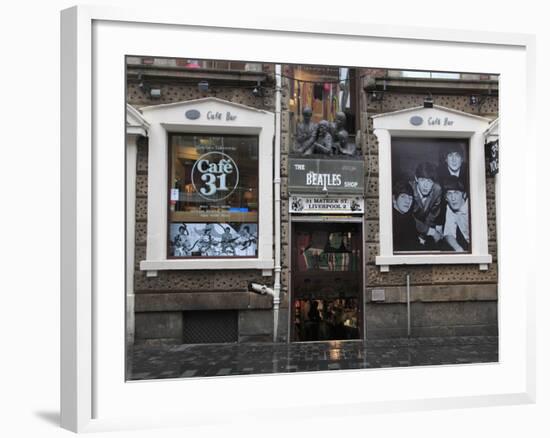 Beatles Shop, Mathew Street, Liverpool, Merseyside, England, United Kingdom, Europe-Wendy Connett-Framed Photographic Print