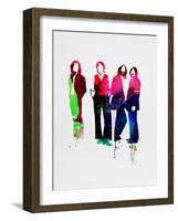 Beatles Watercolor-Lora Feldman-Framed Art Print