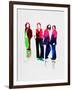 Beatles Watercolor-Lora Feldman-Framed Art Print