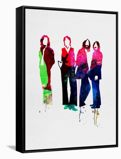 Beatles Watercolor-Lora Feldman-Framed Stretched Canvas