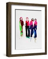 Beatles Watercolor-Lora Feldman-Framed Art Print