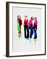 Beatles Watercolor-Lora Feldman-Framed Art Print