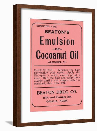 Beaton's Emulsion of Cocoanut Oil-null-Framed Art Print