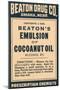 Beaton's Emulsion of Cocoanut Oil-null-Mounted Art Print