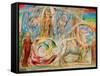 Beatrice addresses Dante from the carriage-William Blake-Framed Stretched Canvas