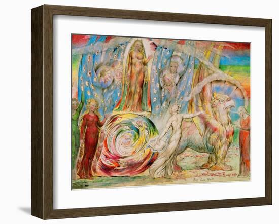 Beatrice addresses Dante from the carriage-William Blake-Framed Giclee Print