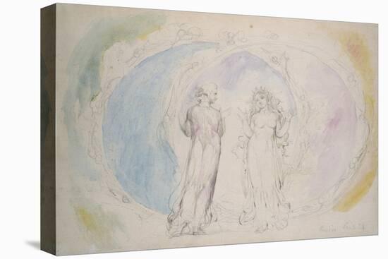 Beatrice and Dante in Gemini-William Blake-Stretched Canvas