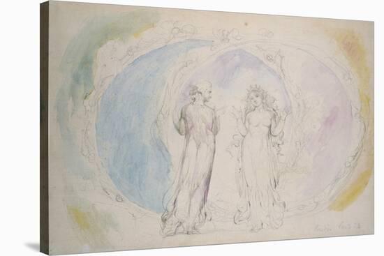 Beatrice and Dante in Gemini-William Blake-Stretched Canvas