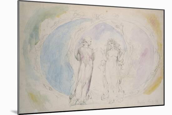 Beatrice and Dante in Gemini-William Blake-Mounted Giclee Print