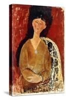 Beatrice Hastings Seated, 1915-Amedeo Modigliani-Stretched Canvas