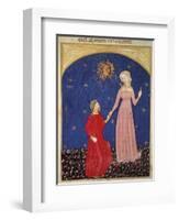 Beatrice Leading Dante, Paradise Scene from Divine Comedy-Dante Alighieri-Framed Giclee Print