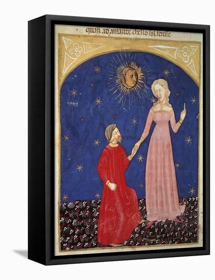 Beatrice Leading Dante, Paradise Scene from Divine Comedy-Dante Alighieri-Framed Stretched Canvas