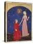Beatrice Leading Dante, Paradise Scene from Divine Comedy-Dante Alighieri-Stretched Canvas