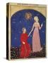 Beatrice Leading Dante, Paradise Scene from Divine Comedy-Dante Alighieri-Stretched Canvas