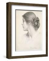 Beatrice Stuart, 1912 (Pencil on Paper)-Frank Bernard Dicksee-Framed Premium Giclee Print