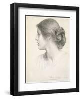 Beatrice Stuart, 1912 (Pencil on Paper)-Frank Bernard Dicksee-Framed Premium Giclee Print