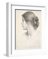 Beatrice Stuart, 1912 (Pencil on Paper)-Frank Bernard Dicksee-Framed Premium Giclee Print