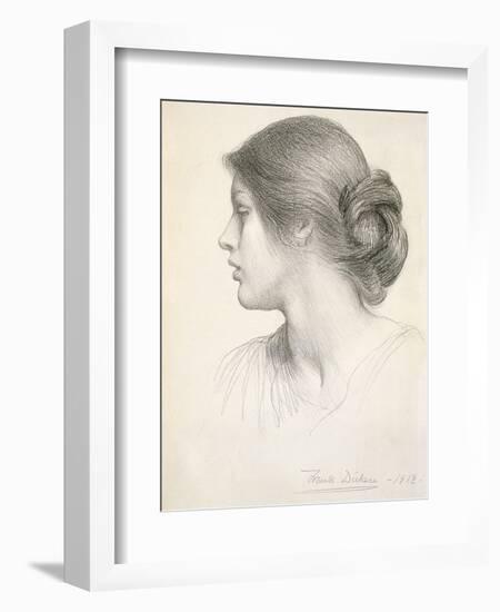Beatrice Stuart, 1912 (Pencil on Paper)-Frank Bernard Dicksee-Framed Premium Giclee Print